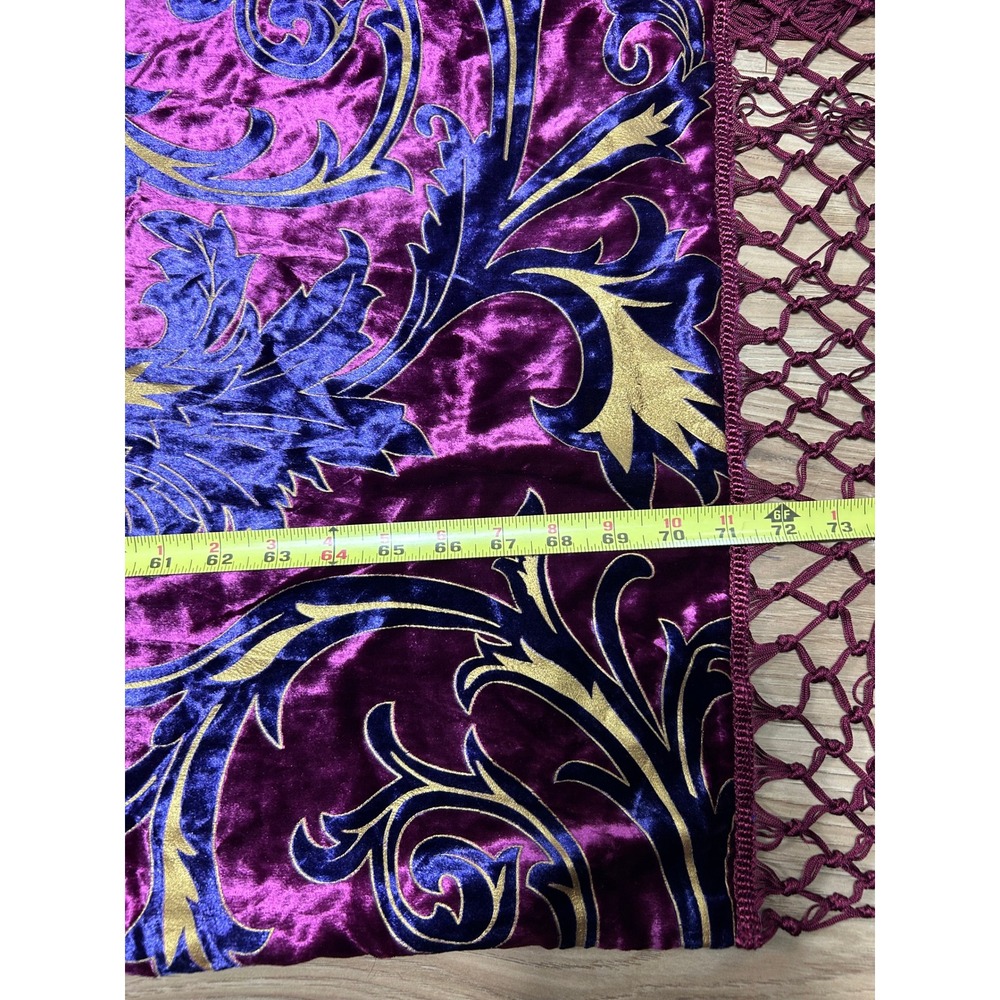 Rara Avis Velvet Piano Shawl Wrap Merllo Baroque Scroll Fringe Iris Apfel NEW - Picture 3 of 16